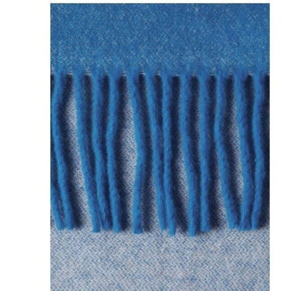 RAG & BONE Addison Skinny recycled wool women's winter scarf - BLUE - Picture 9 of 9